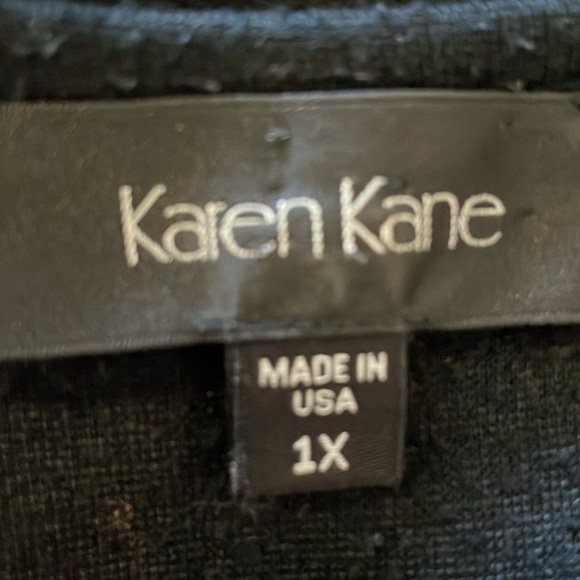 Karen Kane Feels Like Knit Stretchy Sleeveless Full Skirt Black Tank Dress - Picture 6 of 8